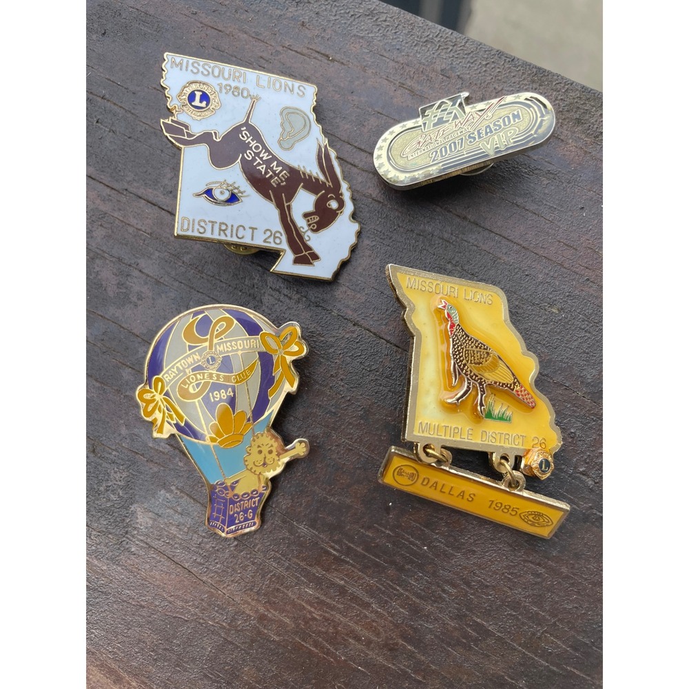 Vintage Missouri Themed Enamel Pins‎ Lot of 4